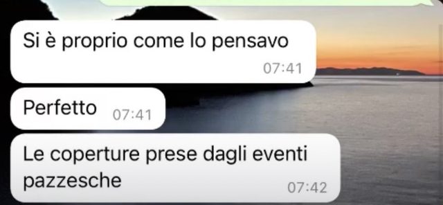 Messaggio: le coperture prese dagli eventi, pazzesche