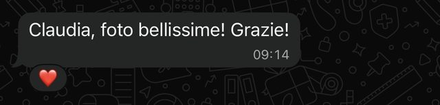 Messaggio: Claudia, foto bellissime